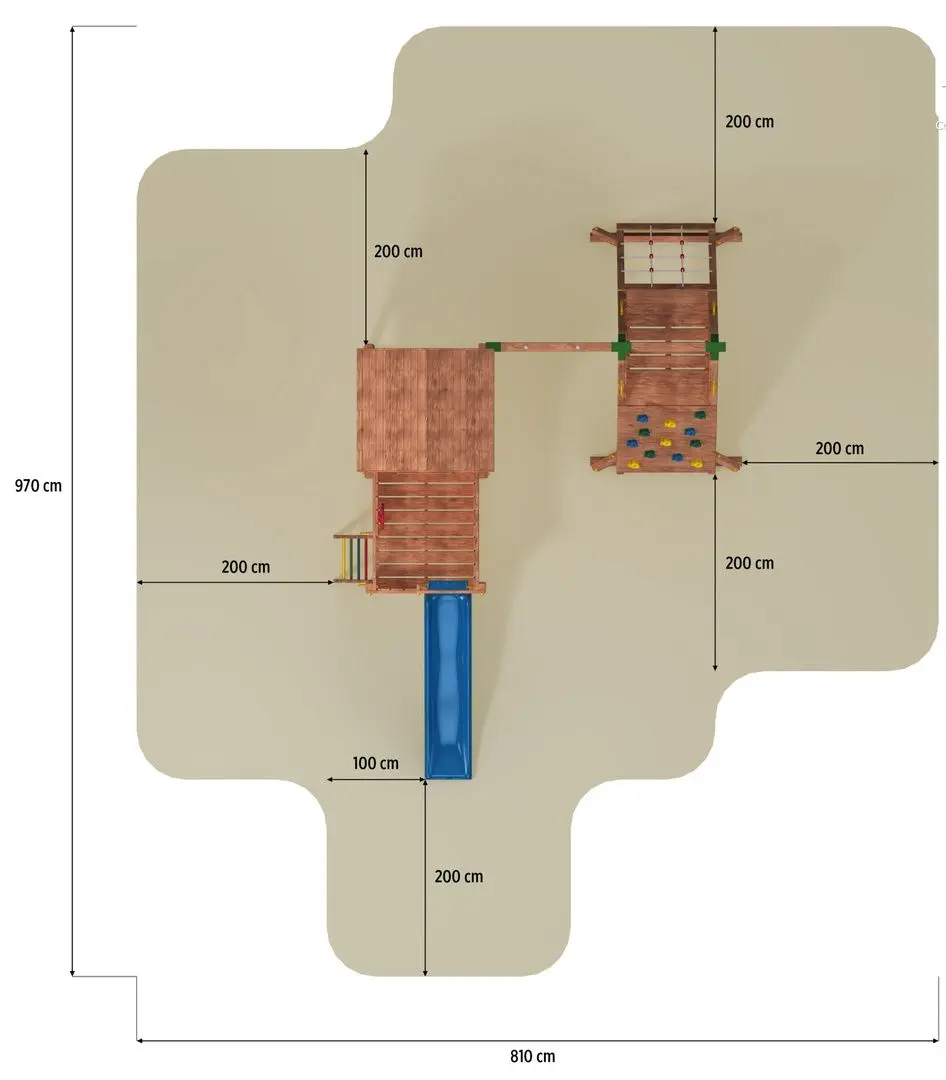 Complex de joaca Fungoo My House Spider+ (Wood Teak)