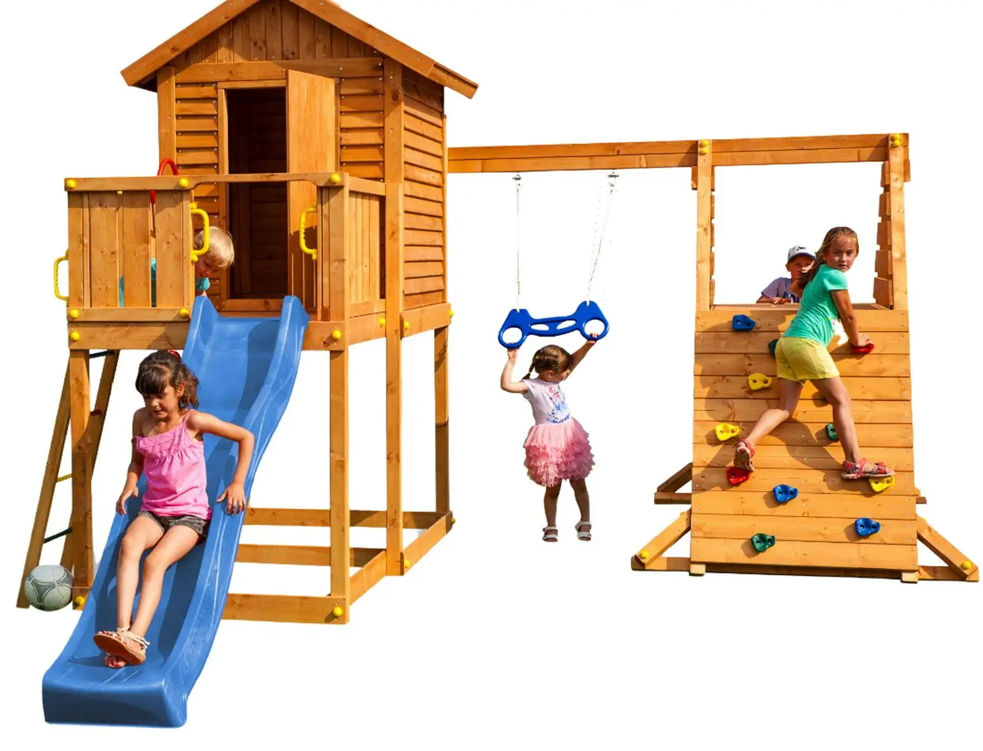 Complex de joaca Fungoo My House Spider+ (Wood Teak)