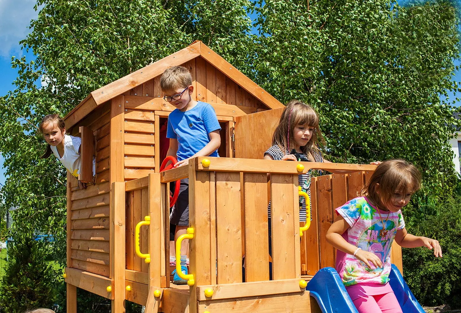 Complex de joaca Fungoo My House (Wood Teak)