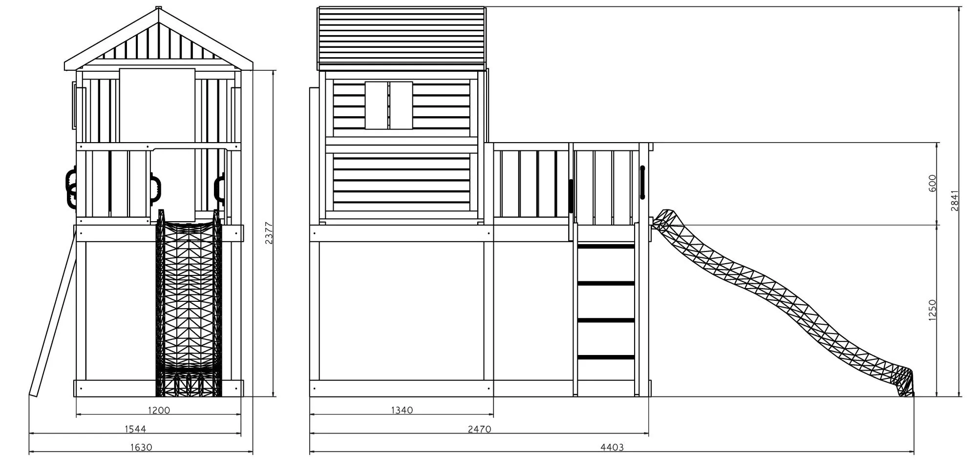 Complex de joaca Fungoo My House (Wood Teak)