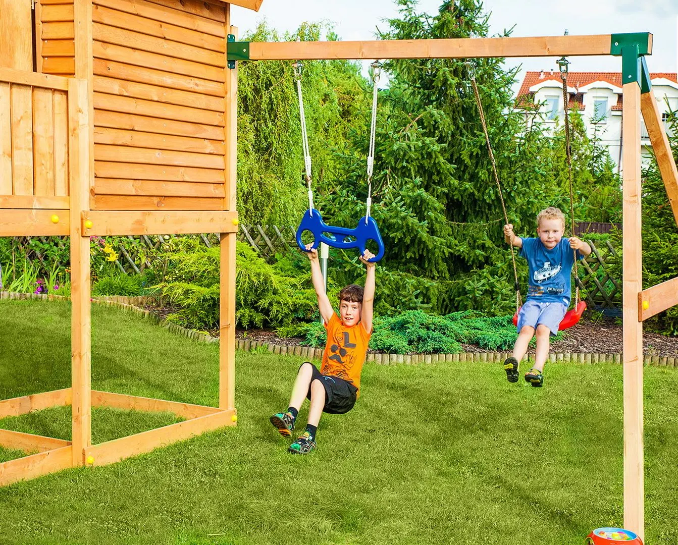 Complex de joaca Fungoo My Side Move+ (Wood Teak)