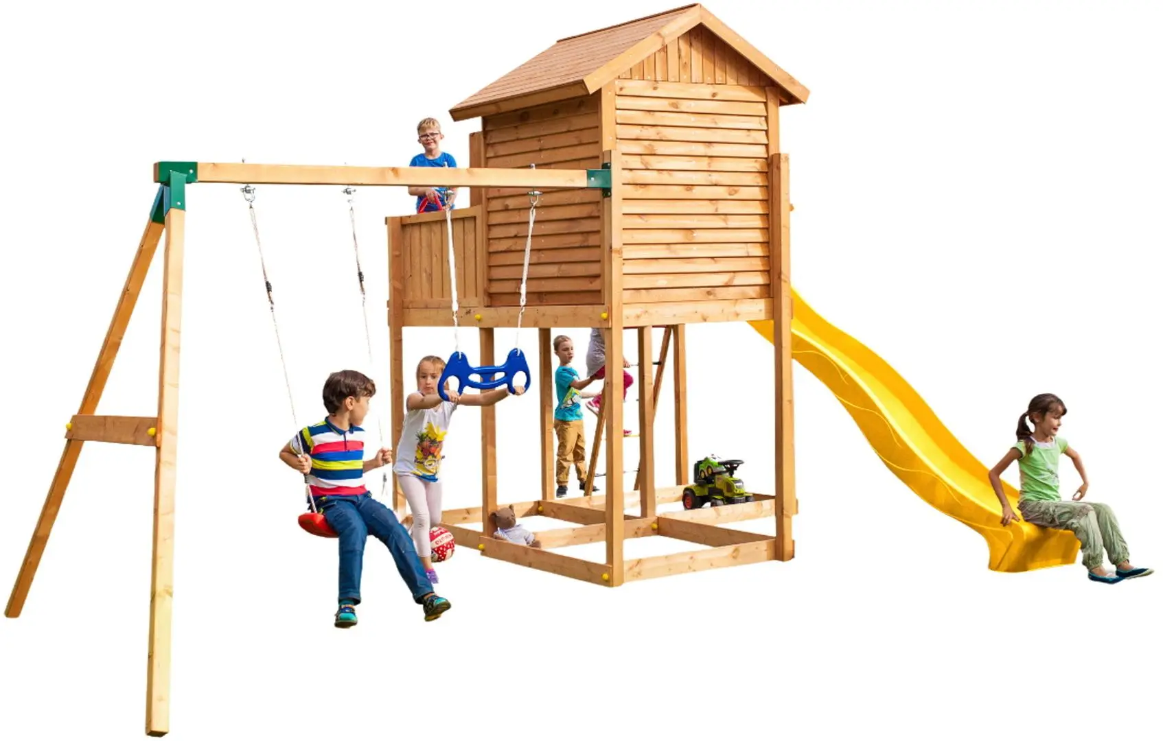 Complex de joaca Fungoo My Side Move+ (Wood Teak)