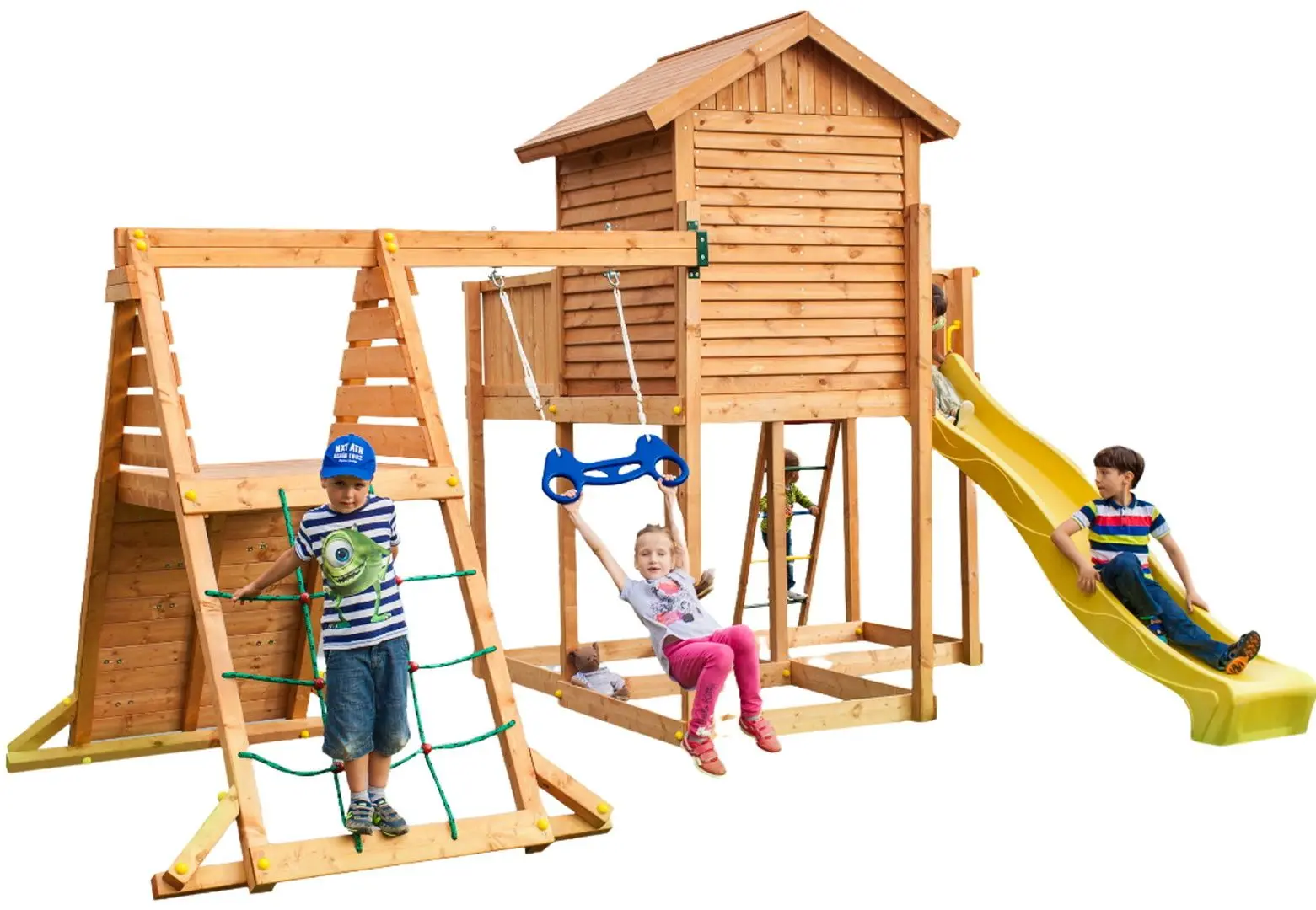 Complex de joaca Fungoo My Side Spider (Wood Teak)