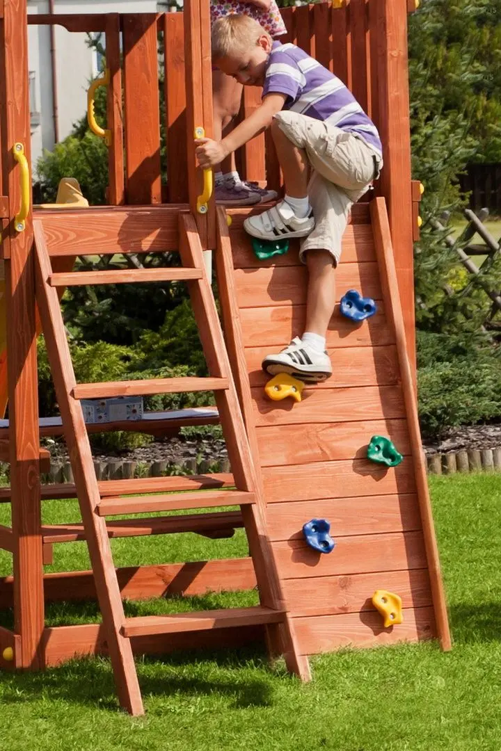 Complex de joaca Fungoo My Side Step On (Wood Teak)