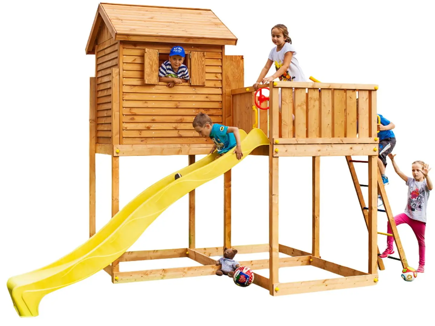 Complex de joaca Fungoo My Side (Wood Teak)