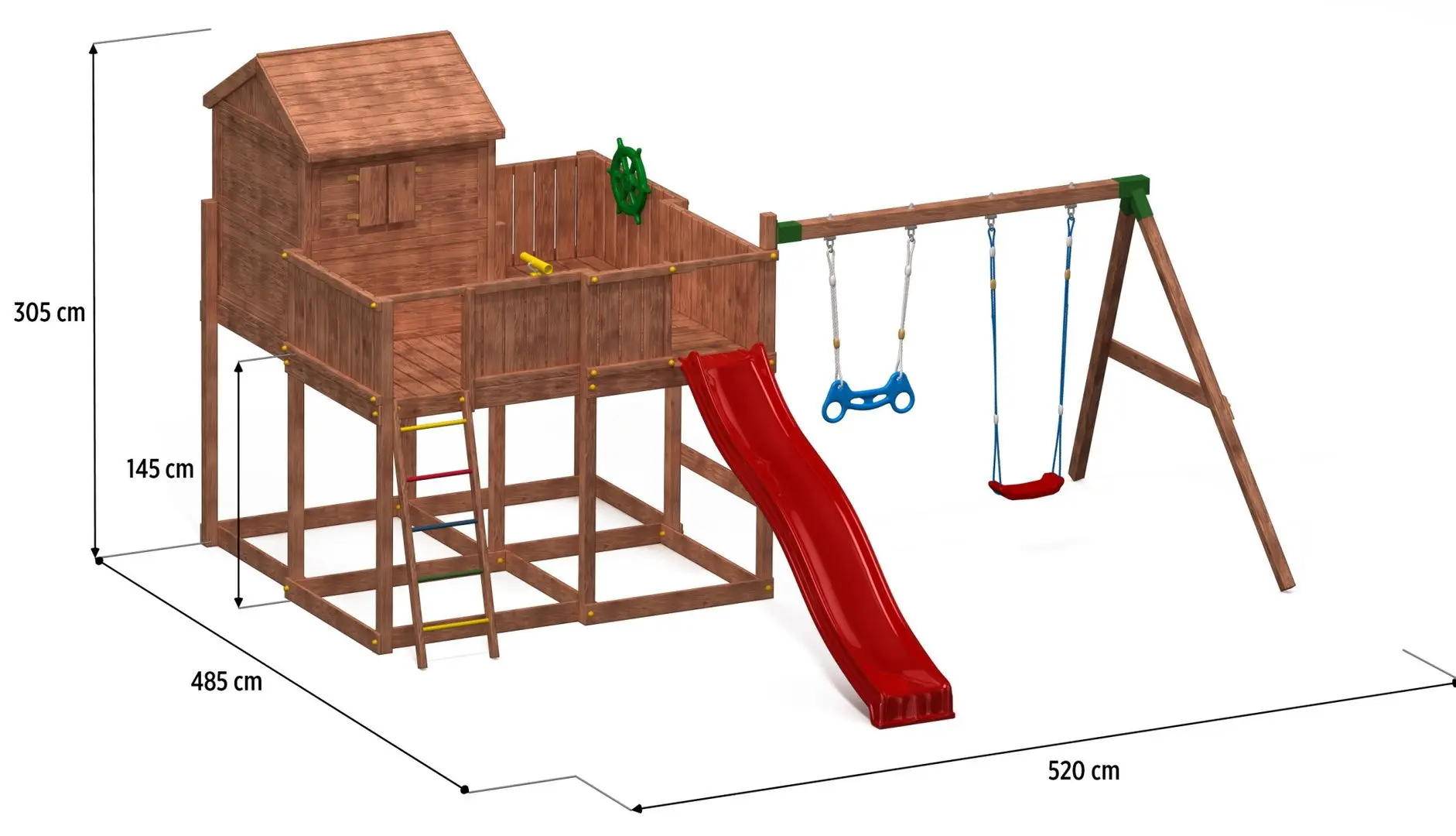 Complex de joaca Fungoo My Space XL Move+ (Wood Teak)
