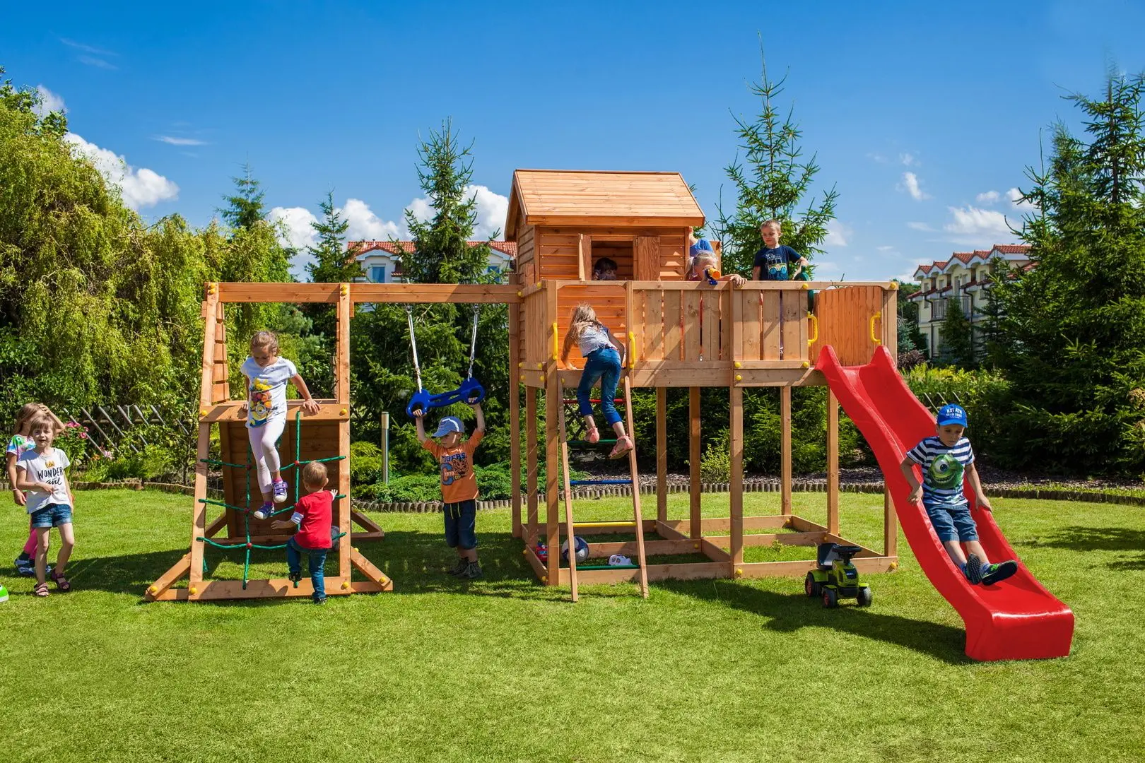 Complex de joaca Fungoo My Space XL Spider+ (Wood Teak)