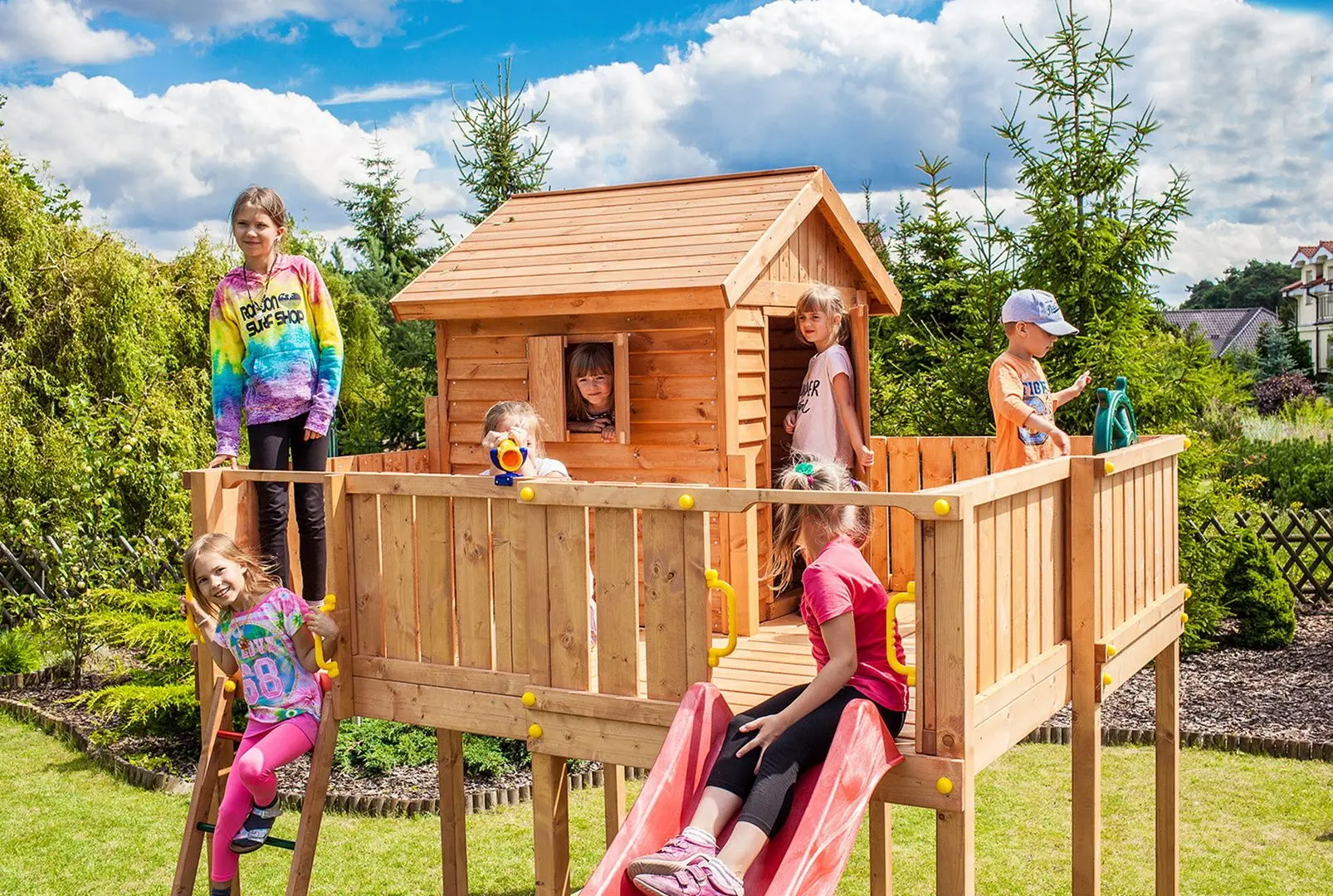 Complex de joaca Fungoo My Space XL Spider+ (Wood Teak)