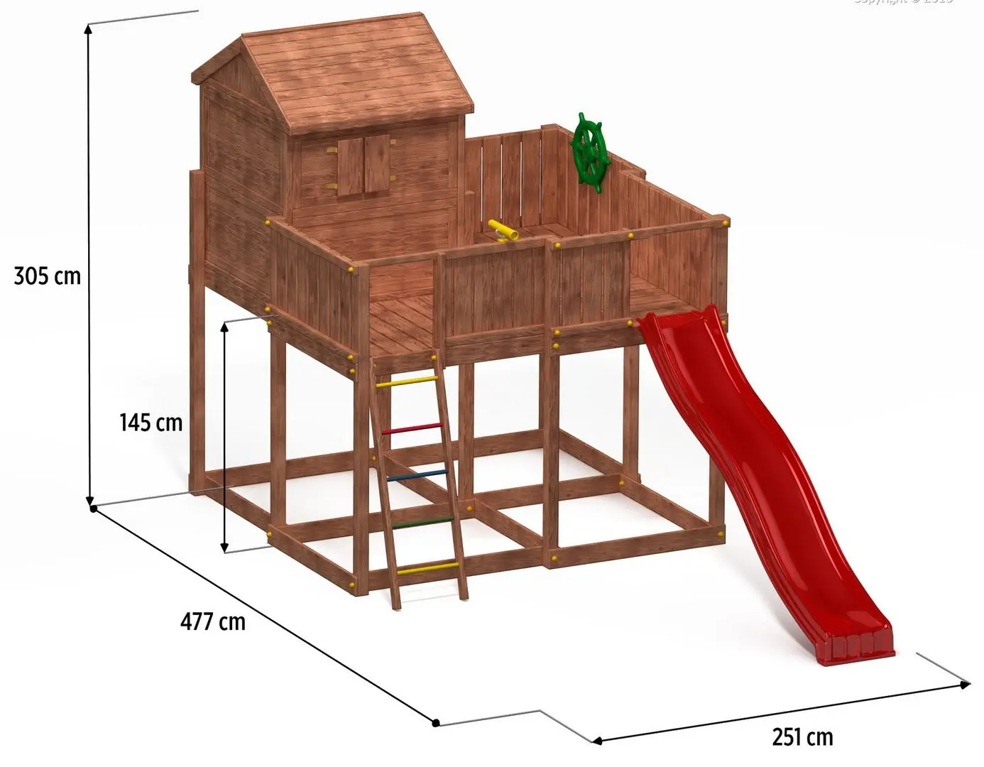 Complex de joaca Fungoo My Space XL (Wood Teak)