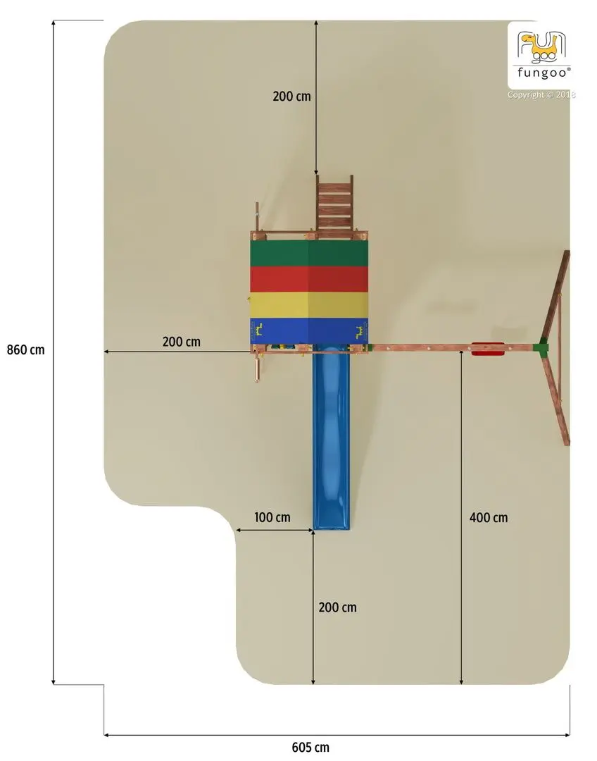Complex de joaca Fungoo Paradise Move (Wood Teak)