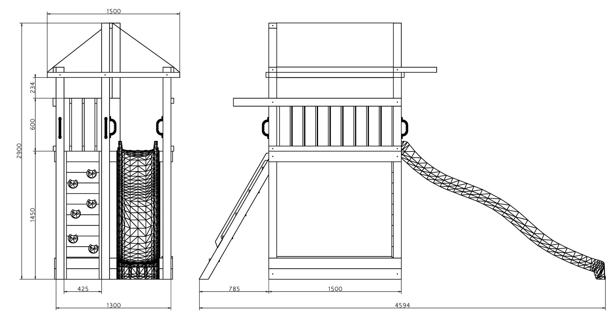 Complex de joaca Fungoo Paradise (Wood Teak)