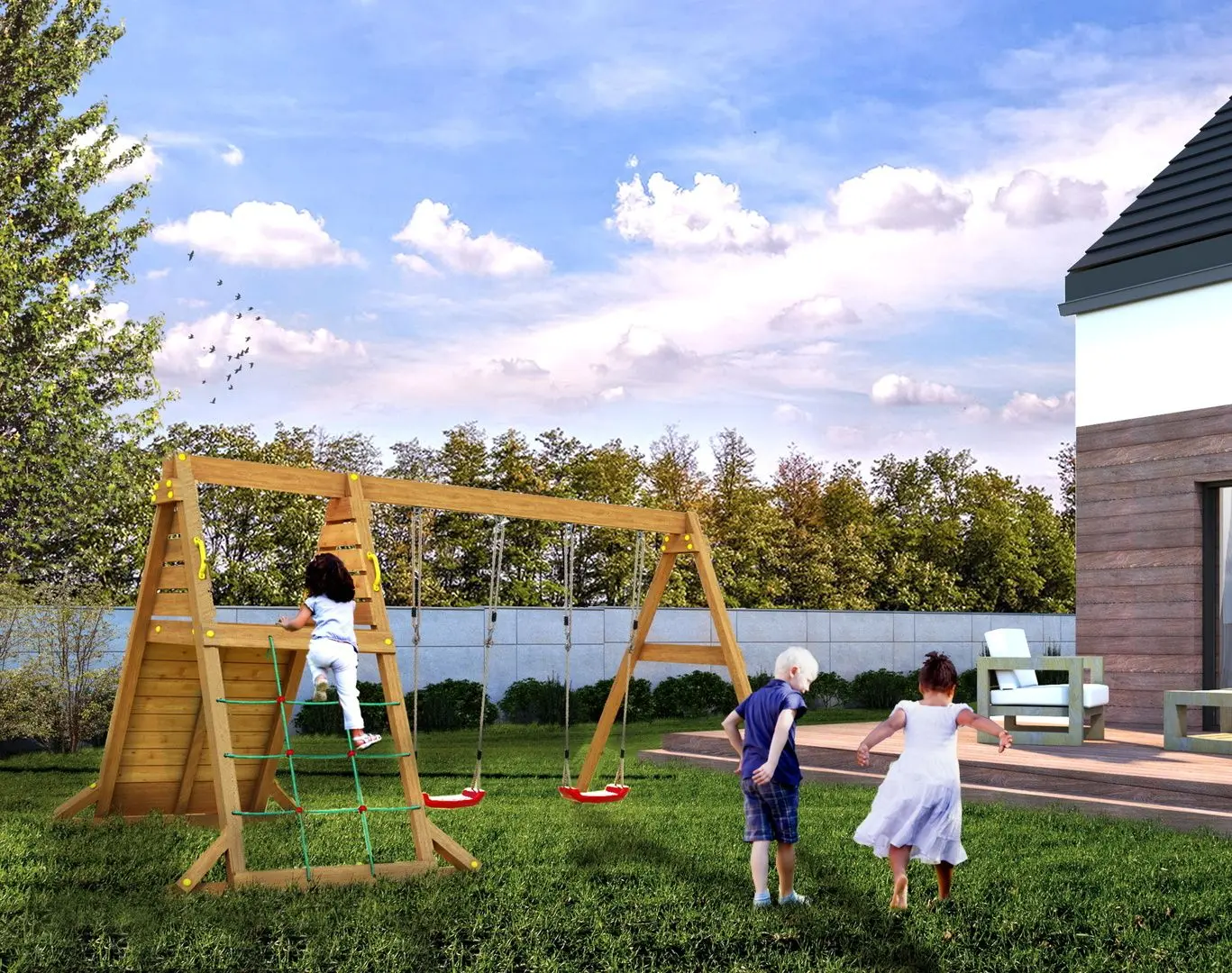 Complex de joaca Fungoo Spider King (Wood Teak)