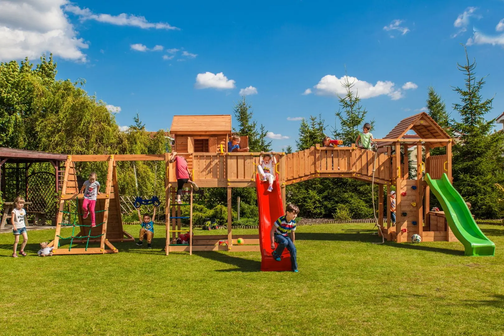 Complex de joaca Fungoo Spider Land (Wood Teak)