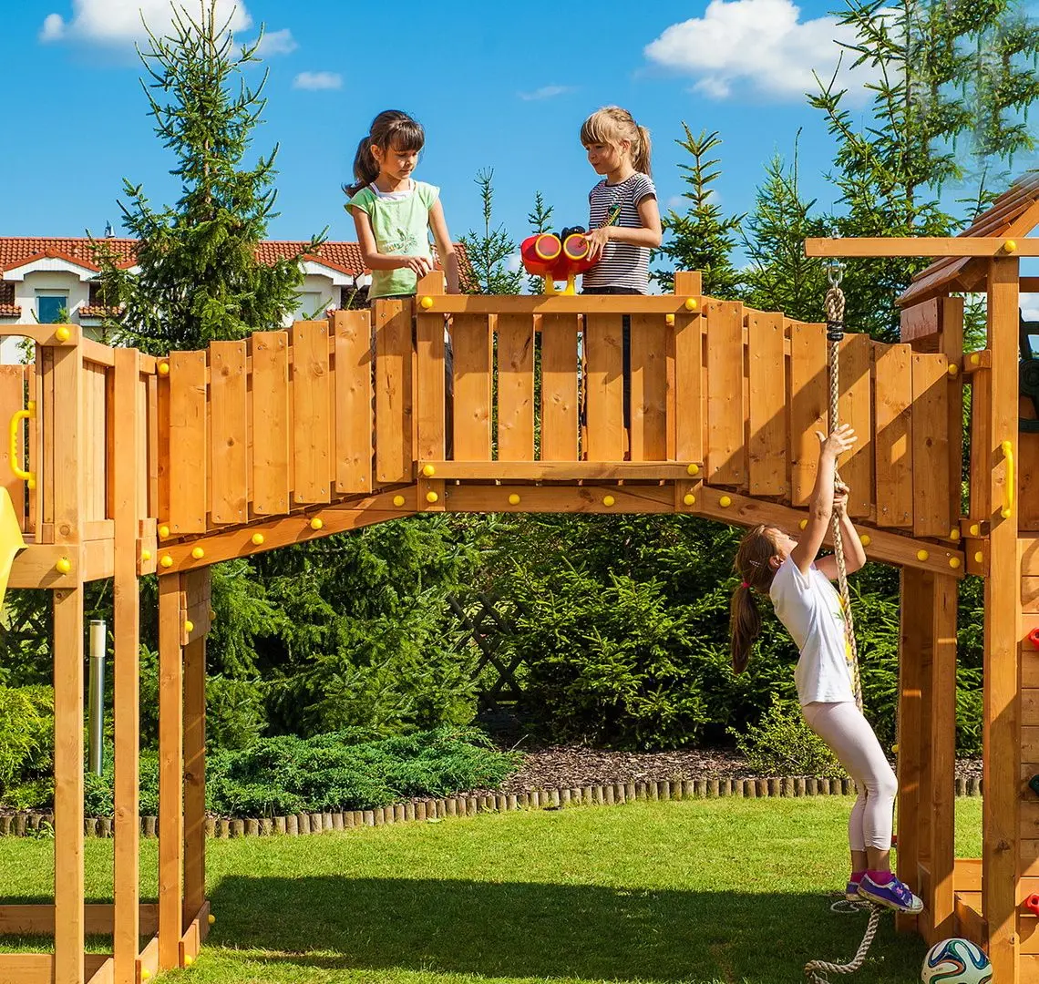 Complex de joaca Fungoo Spider Land (Wood Teak)