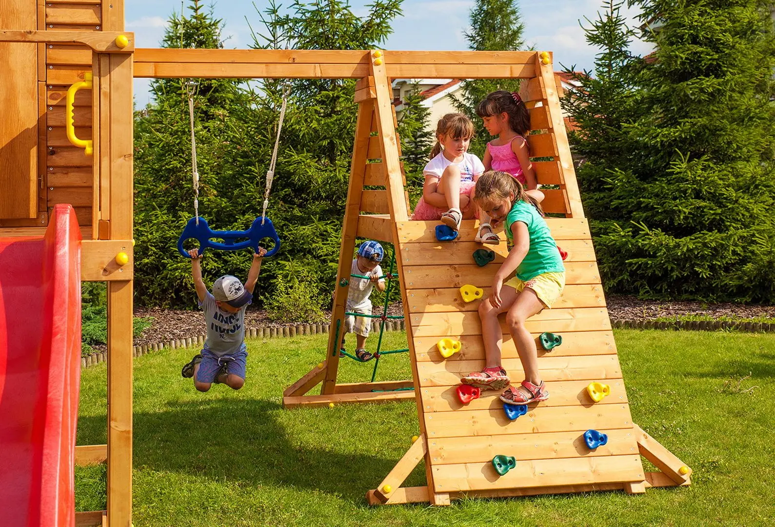 Complex de joaca Fungoo Spider Land (Wood Teak)