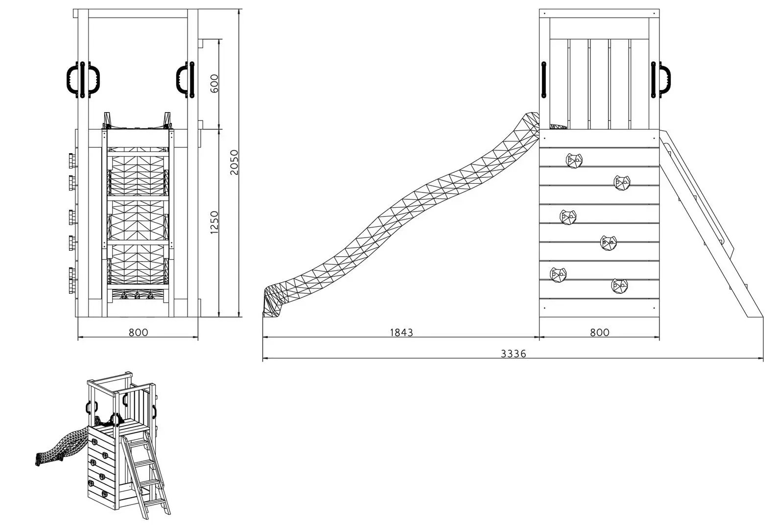 Complex de joaca Fungoo Tiptop (Wood Teak)