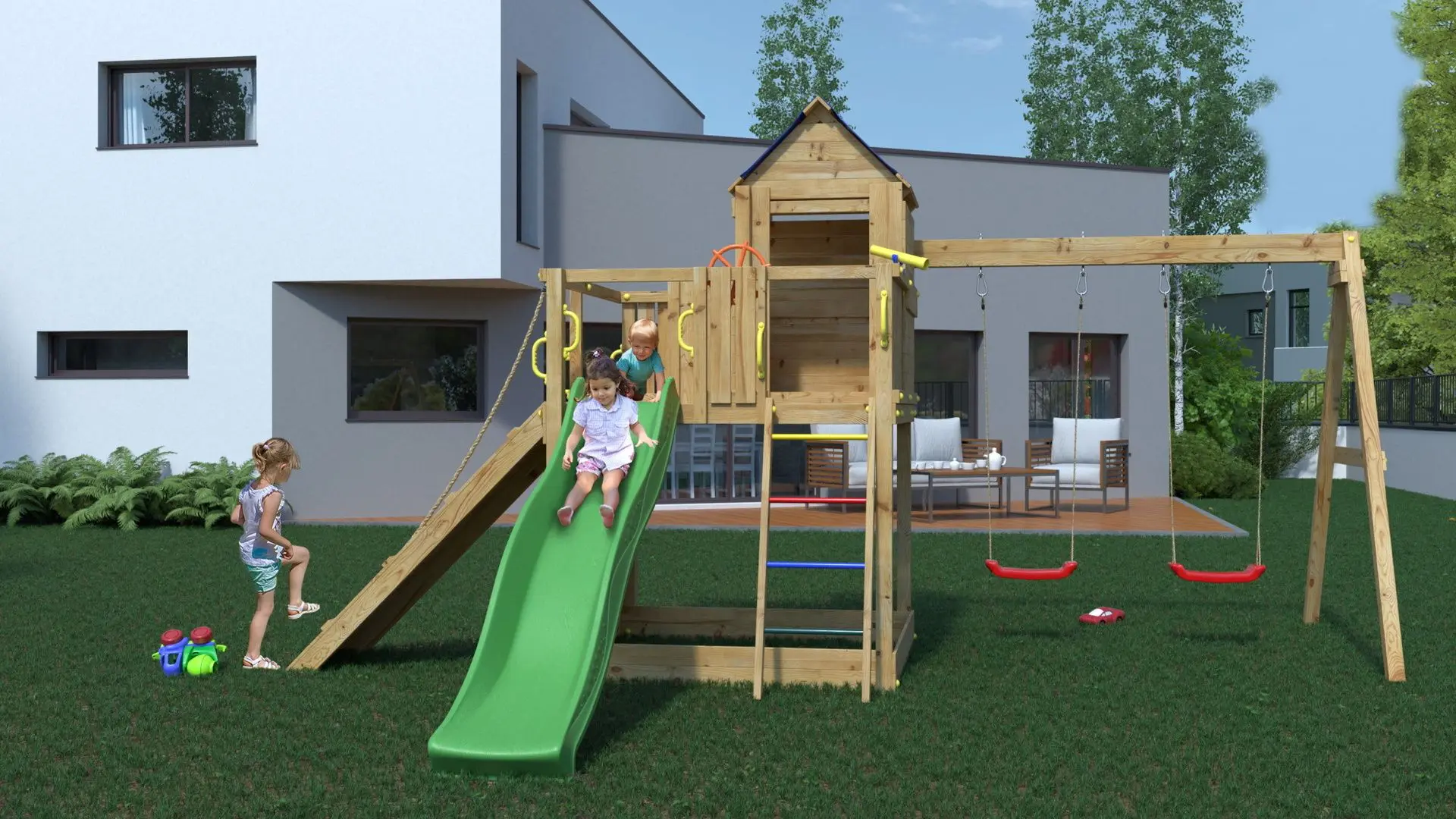 Complex de joaca Fungoo Treehouse (Wood KDI)