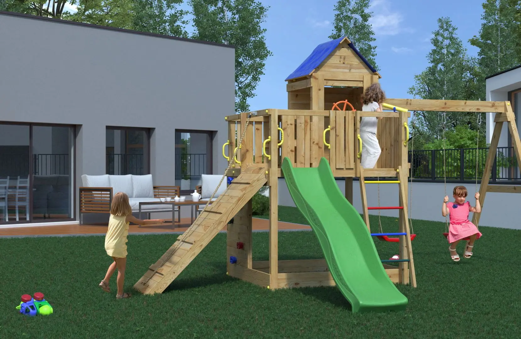 Complex de joaca Fungoo Treehouse (Wood KDI)