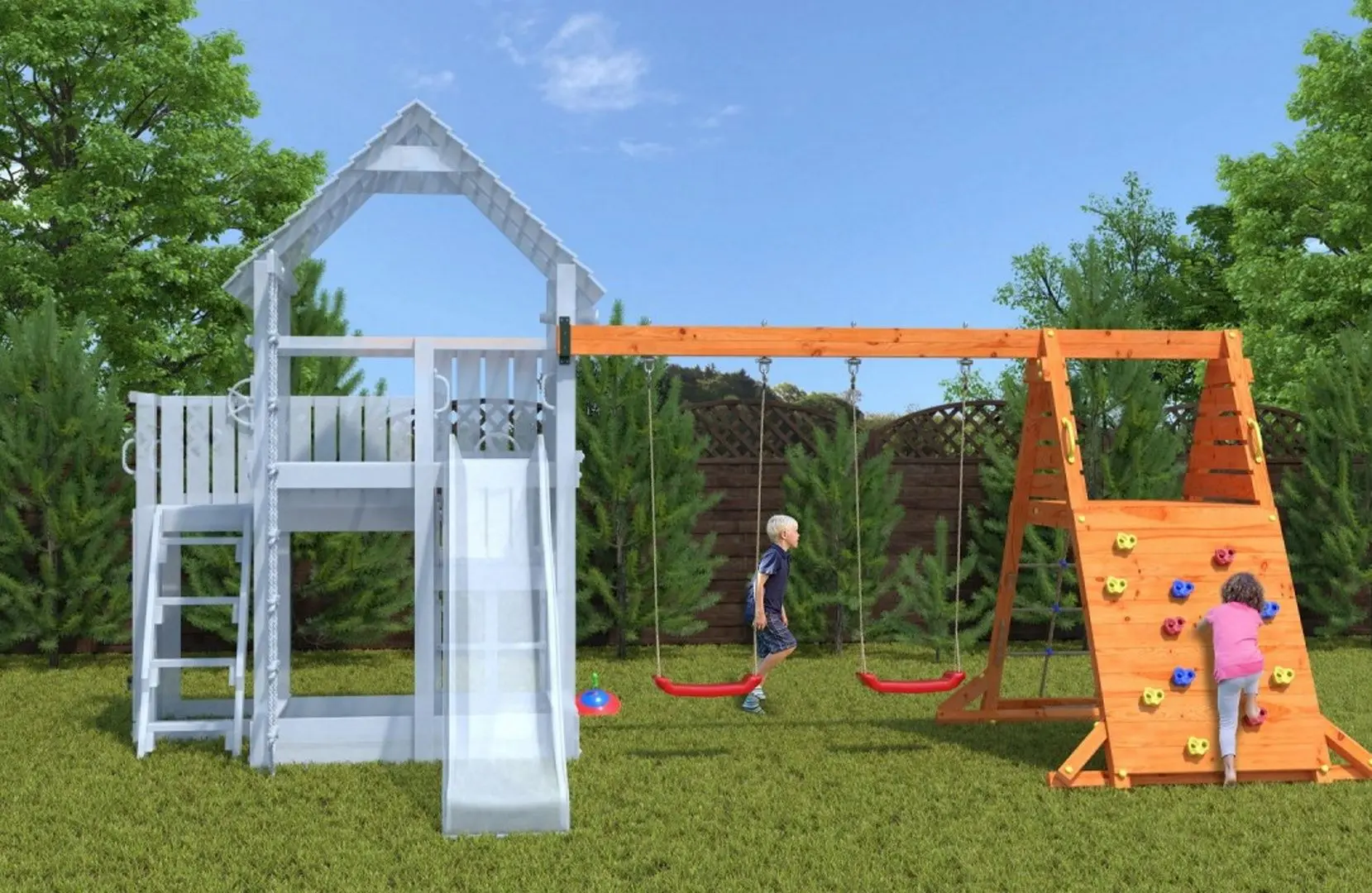 Modul escalada Fungoo Spider Double Red (Wood Teak)