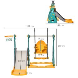 Complex de joaca Homcom 331-015 (Blue/Yellow) Thumb
