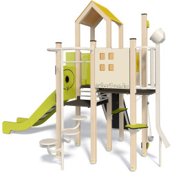 Complex de joaca InterAtletika LK106 (Green/Natural) Thumb