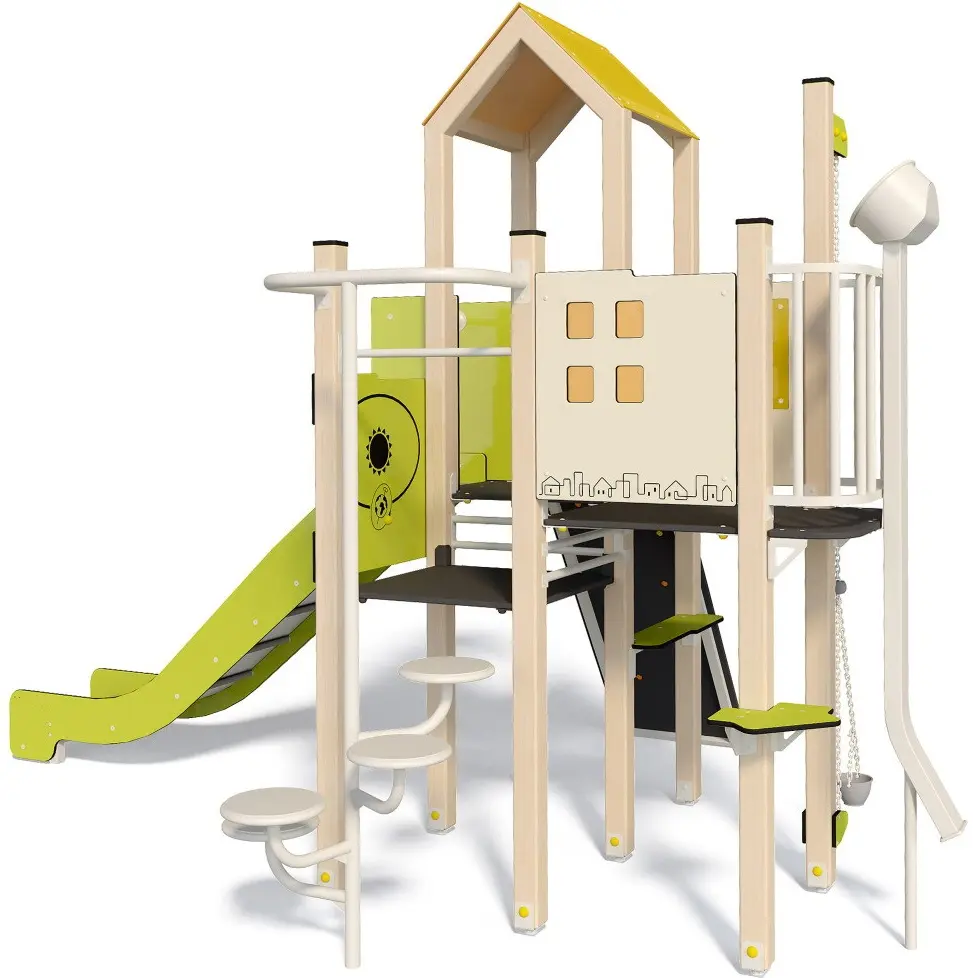 Complex de joaca InterAtletika LK106 (Green/Natural) - 3