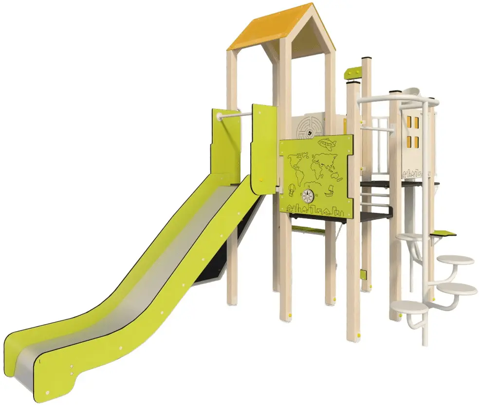 Complex de joaca InterAtletika LK106 (Green/Natural)