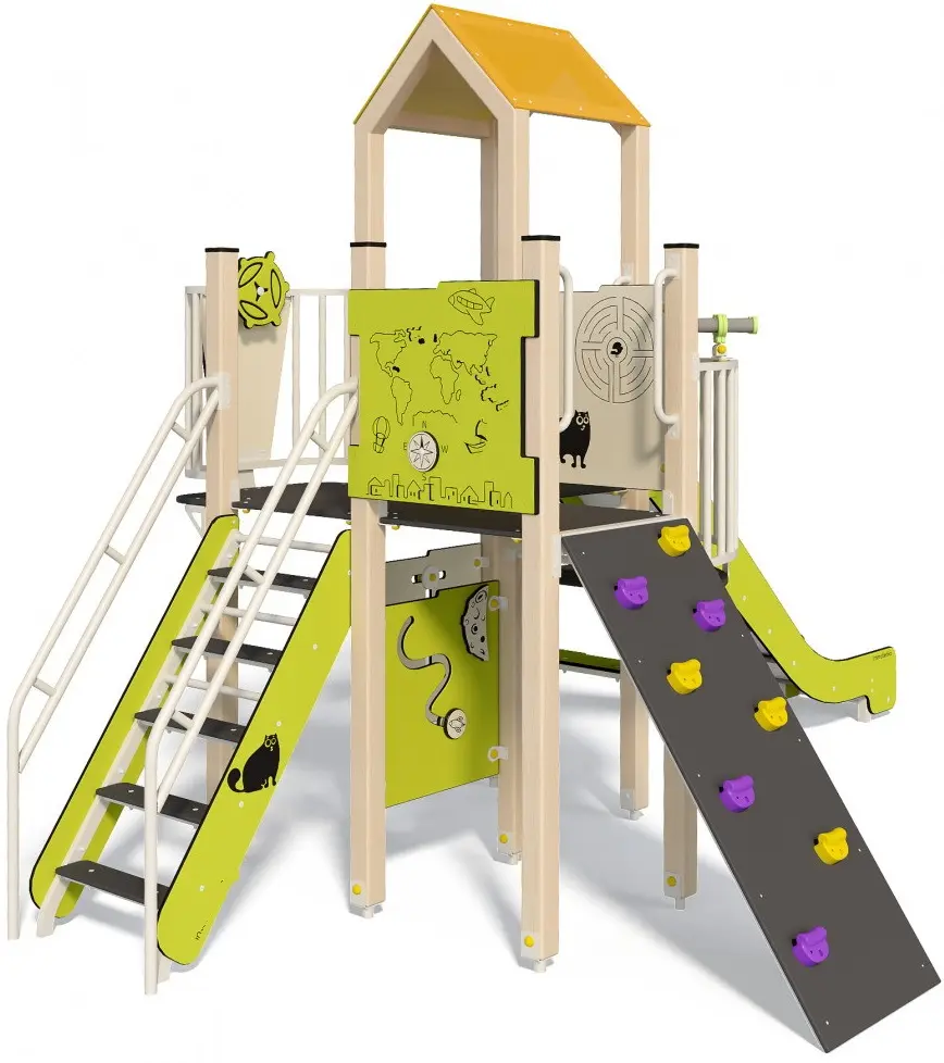 Игровой комплекс InterAtletika LK107 (Green/Natural) - 2