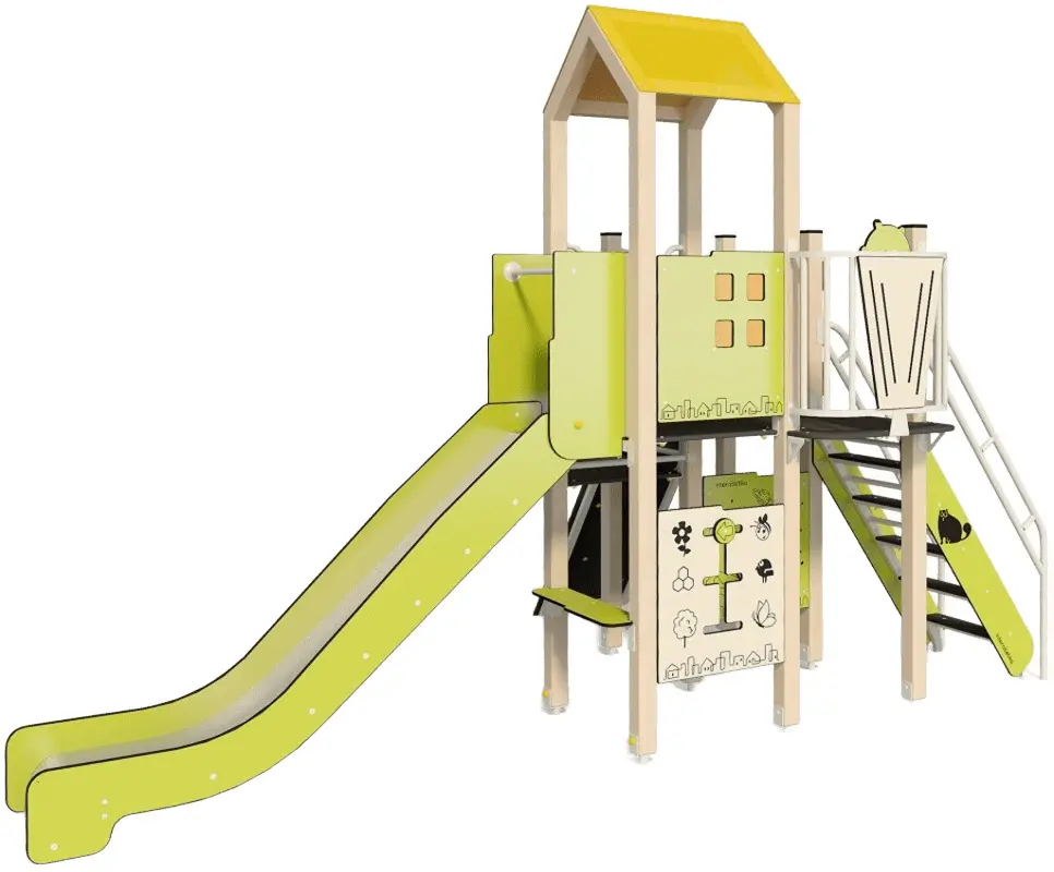 Игровой комплекс InterAtletika LK107 (Green/Natural)