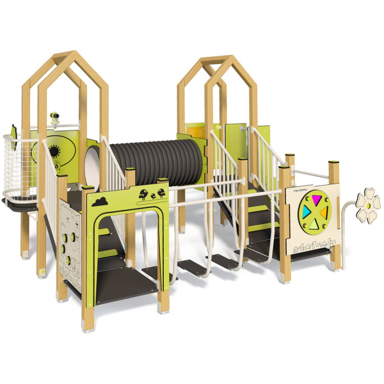 Complex de joaca InterAtletika LK112 (Green/Natural)