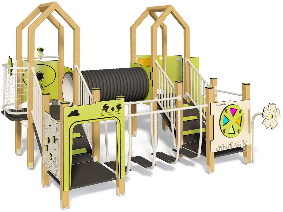 Игровой комплекс InterAtletika LK112 (Green/Natural)