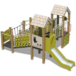Complex de joaca InterAtletika TE834 (Green/Natural) Thumb