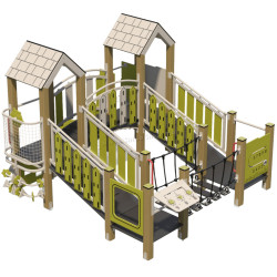 Complex de joaca InterAtletika TE834 (Green/Natural)