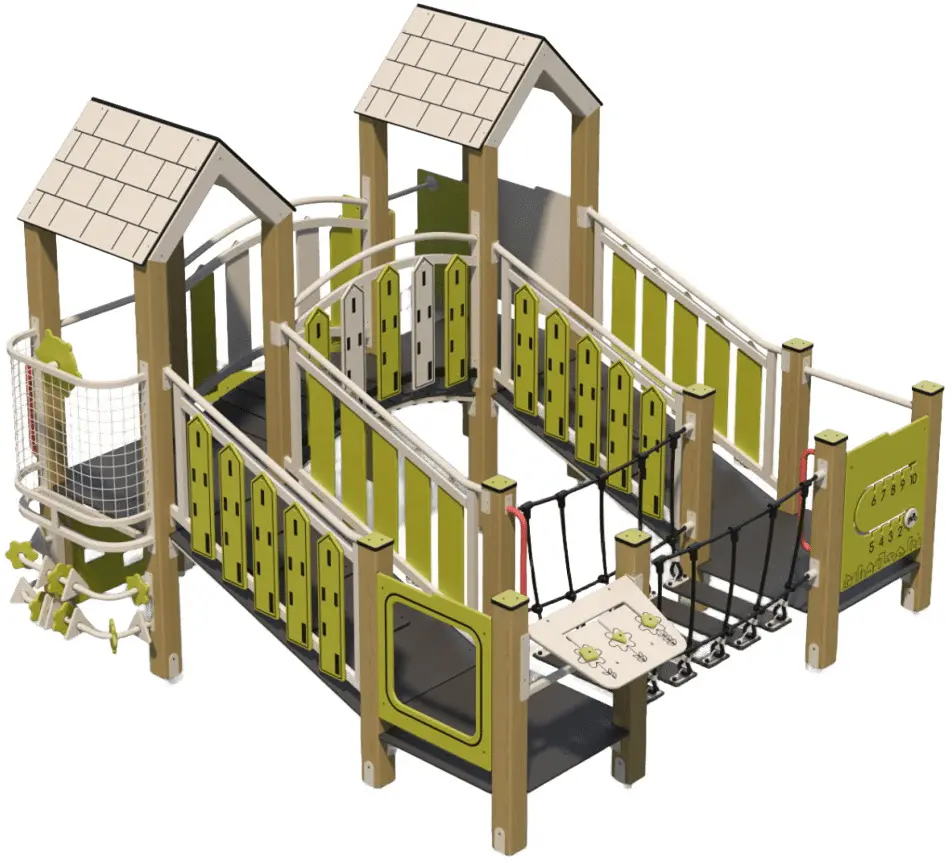 Complex de joaca InterAtletika TE834 (Green/Natural)