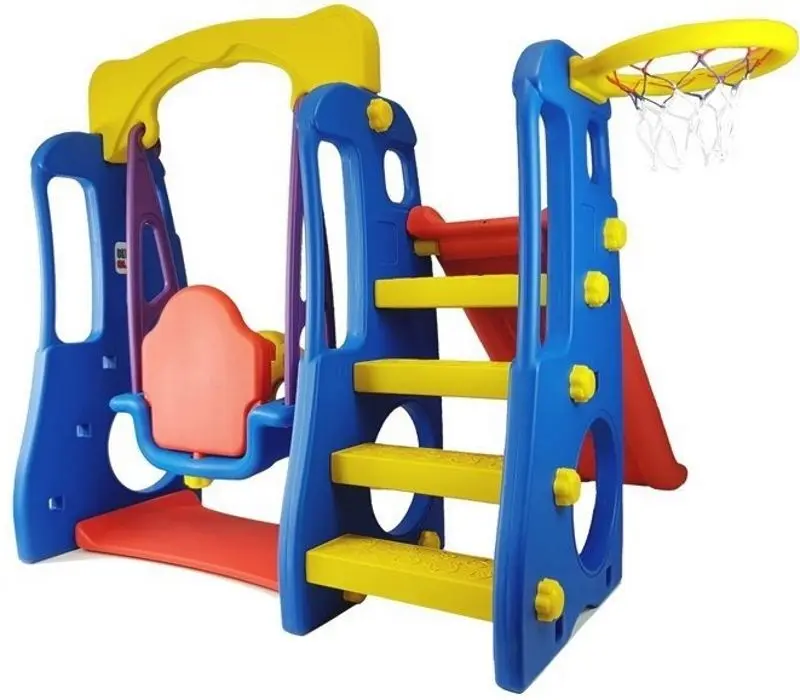 Complex de joaca LeanToys Slide Swing Lion (Multicolor)