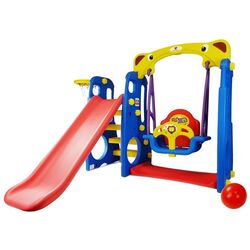 Complex de joaca LeanToys Slide Swing Lion (Multicolor)