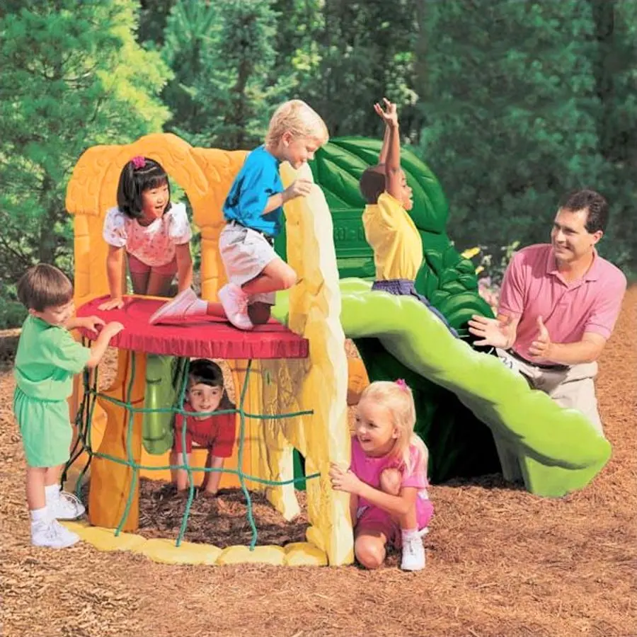 Complex de joacă pentru copii Little Tikes Jungle (Red/Yellow/Green)