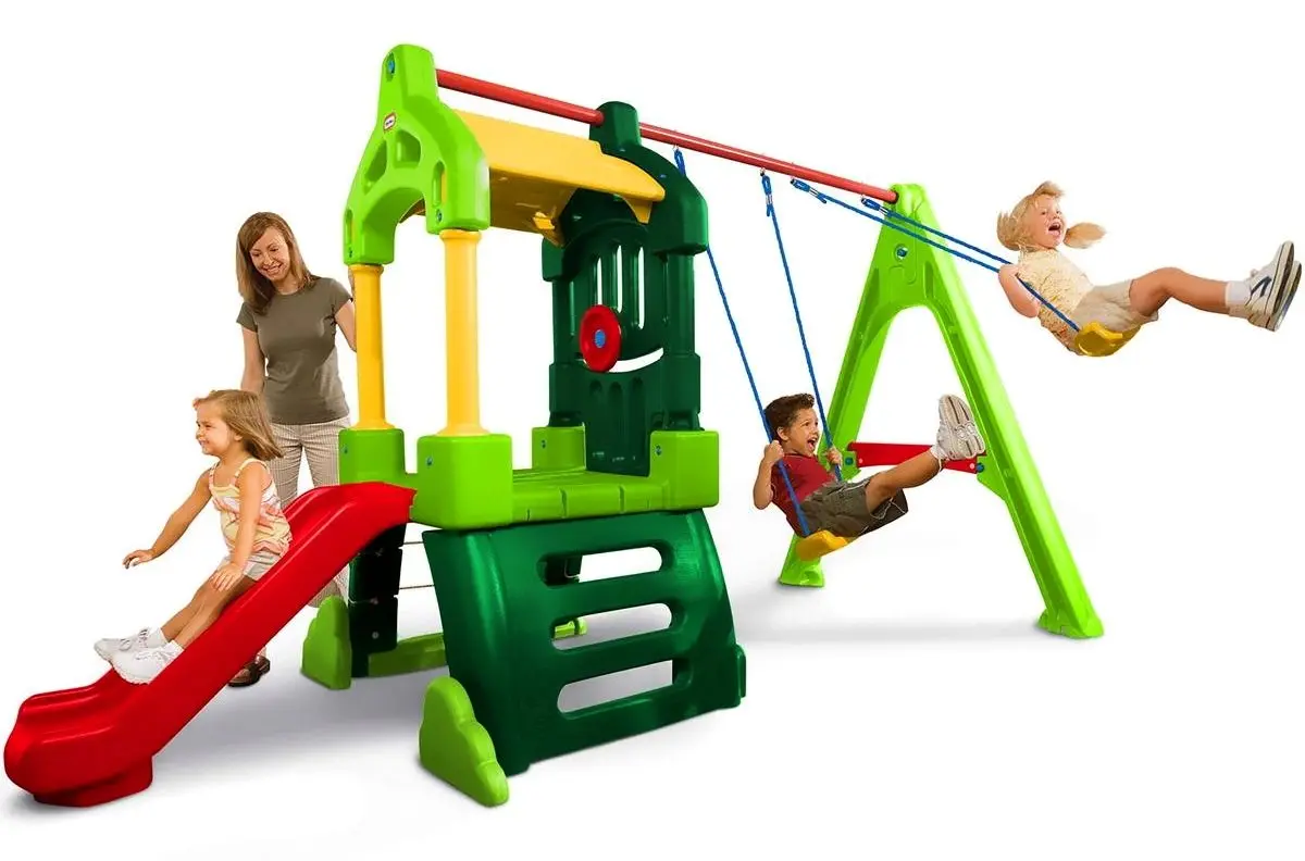 Complex de joaca Little Tikes Clubhouse 171093 (Green)