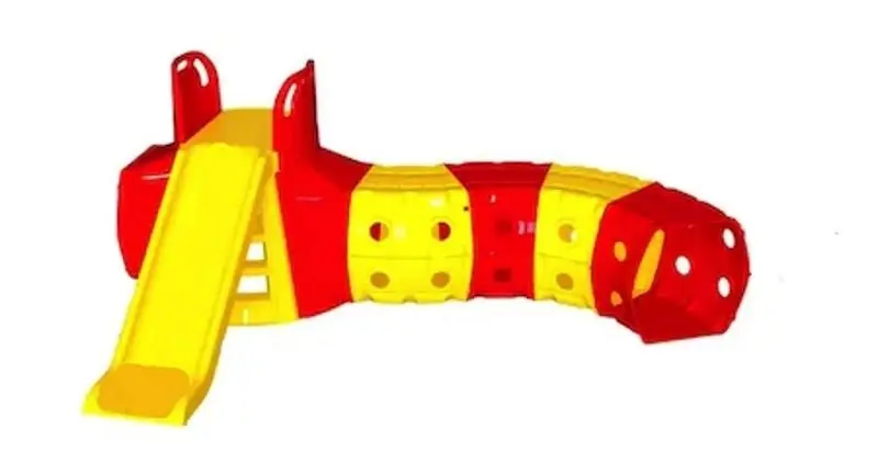 Детская горка с тоннелем MyKids 01470/2 (Yellow/Red)