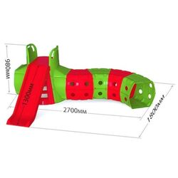 Горка с тоннелем MyKids 01470/3 (Green/Red) Thumb