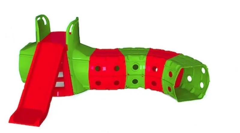 Горка с тоннелем MyKids 01470/3 (Green/Red)