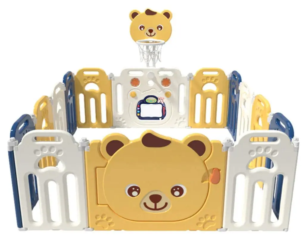 Tarc de joaca MyKids Teddy + L-XQCWL03 (Blue/Yellow)