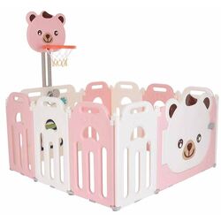 Tarc de joaca MyKids Teddy + L-XQCWL03 (Pink/White) Thumb