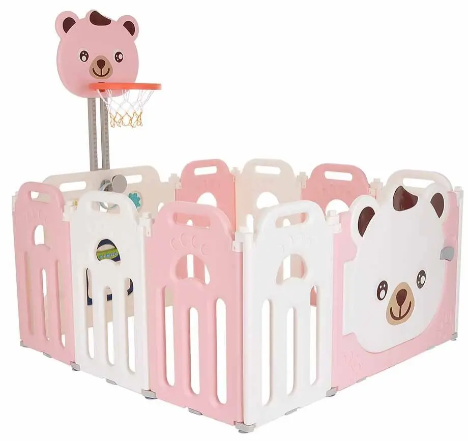 Tarc de joaca MyKids Teddy + L-XQCWL03 (Pink/White)