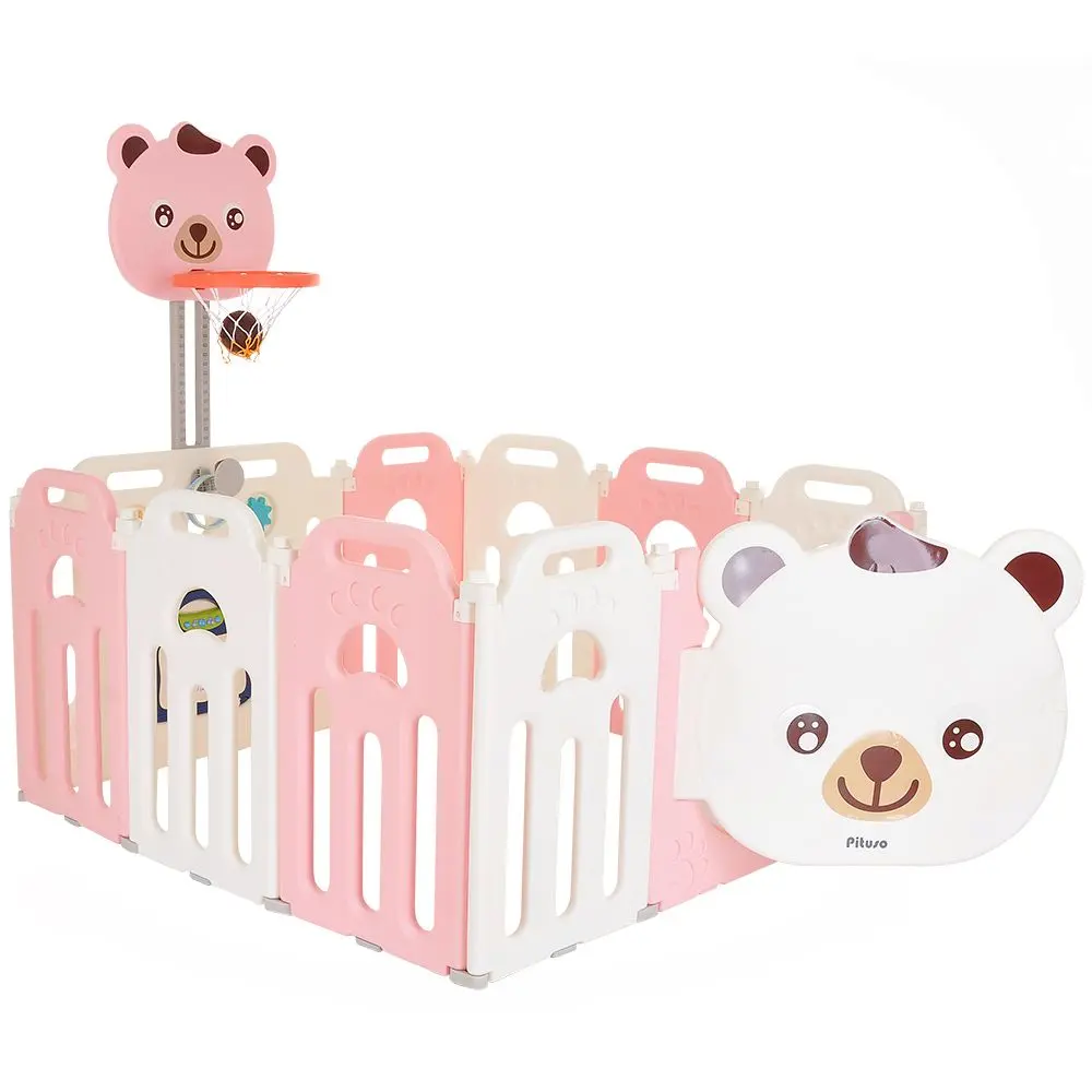 Tarc de joaca MyKids Teddy + L-XQCWL03 (Pink/White)