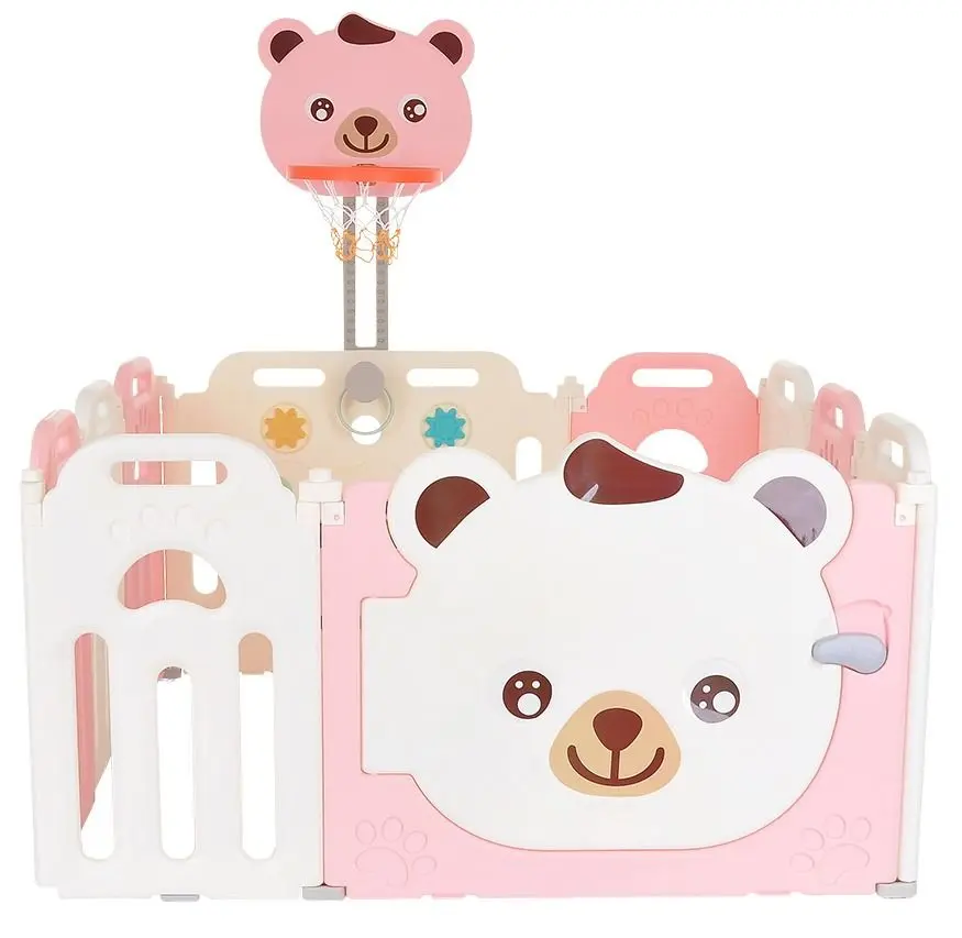 Tarc de joaca MyKids Teddy + L-XQCWL03 (Pink/White)