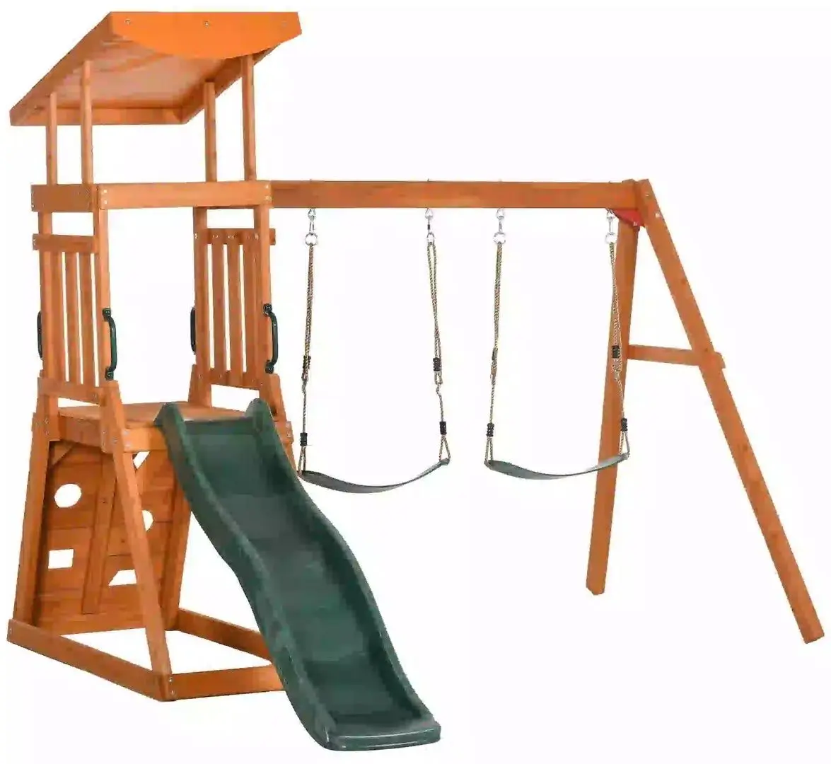 Complex de joaca Outsunny 344-069V00GN (Natural/Green)