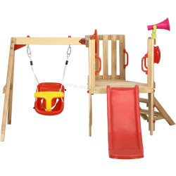 Игровой комплекс Outsunny 344-070V00RD (Natural/Red)