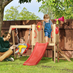 Игровой комплекс Outsunny 344-070V00RD (Natural/Red) Thumb