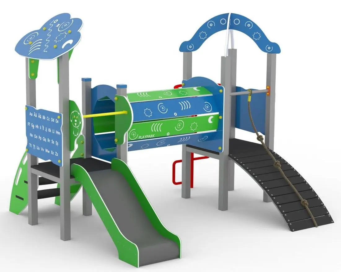 Complex de joaca PlayPark Bebelus-04 (Blue/Green)